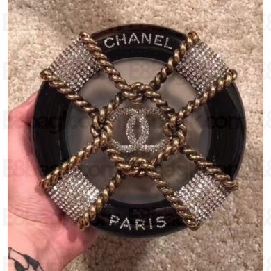 Chanel Chain Resin/Strass Minaudière Bag A94672 Black 2018
