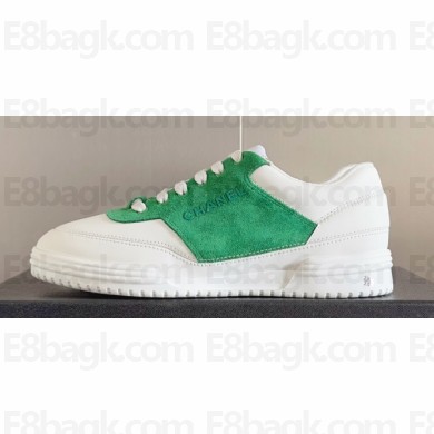 Chanel Calfskin & Suede Calfskin Logo Sneakers 01 2024