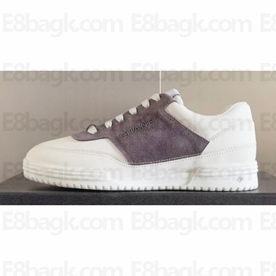 Chanel Calfskin & Suede Calfskin Logo Sneakers 02 2024