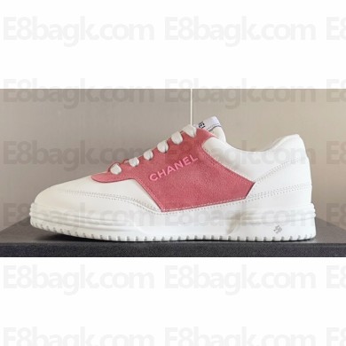 Chanel Calfskin & Suede Calfskin Logo Sneakers 05 2024