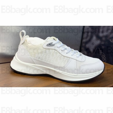 Dior Calfskin and Technical Mesh with Dior Oblique Canvas B25 Runner Men's Sneakers 08 2024