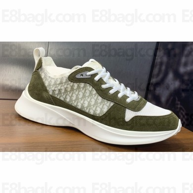 Dior Calfskin and Technical Mesh with Dior Oblique Canvas B25 Runner Men's Sneakers 14 2024