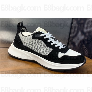 Dior Calfskin and Technical Mesh with Dior Oblique Canvas B25 Runner Men's Sneakers 15 2024