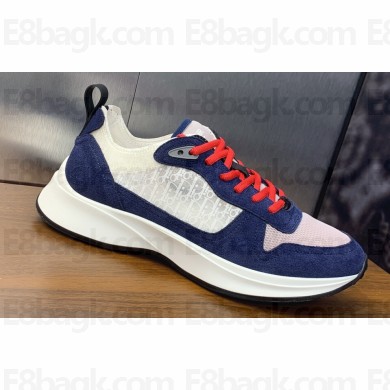 Dior Calfskin and Technical Mesh with Dior Oblique Canvas B25 Runner Men's Sneakers 16 2024