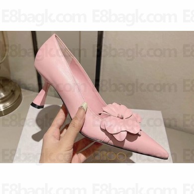 Jimmy Choo Heel 6.5cm Rosalia Flowers 65 Rose Nappa Leather Pumps Pink 2024