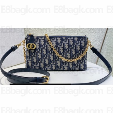 Miss Dior 30 Montaigne Midi Mini Bag in Blue Dior Oblique Jacquard