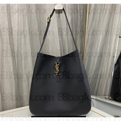 Saint Laurent le 5 à 7 supple Large Bag in grained leather 753837 Black