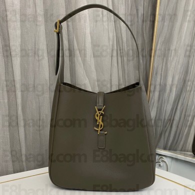 Saint Laurent le 5 à 7 supple small Bag in grained leather 713938 Etoupe