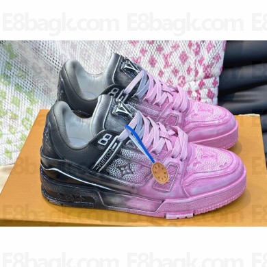 Louis Vuitton LV Trainer Women/Men Sneakers Printed calf leather Top Quality 07 2024
