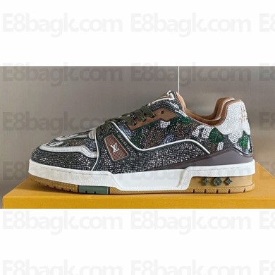 Louis Vuitton LV Trainer Women/Men Sneakers with Swarovski™ crystals Top Quality 02 2024