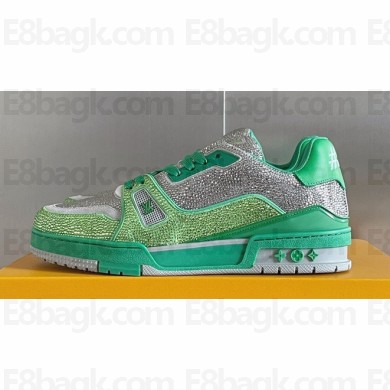 Louis Vuitton LV Trainer Women/Men Sneakers with Swarovski™ crystals Top Quality 10 2024