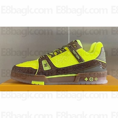 Louis Vuitton LV Trainer Women/Men Sneakers with Swarovski™ crystals Top Quality 15 2024