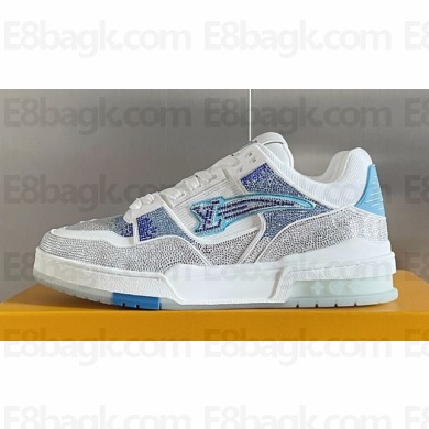 Louis Vuitton LV Trainer Women/Men Sneakers with Swarovski™ crystals Top Quality 16 2024
