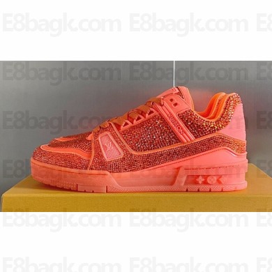 Louis Vuitton LV Trainer Women/Men Sneakers with Swarovski™ crystals Top Quality 18 2024