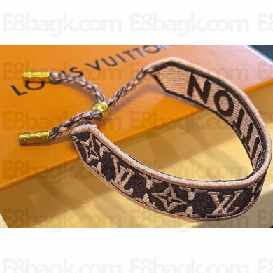 Louis Vuitton Textile canvas and brass LV Buddy Bracelet 07 2024