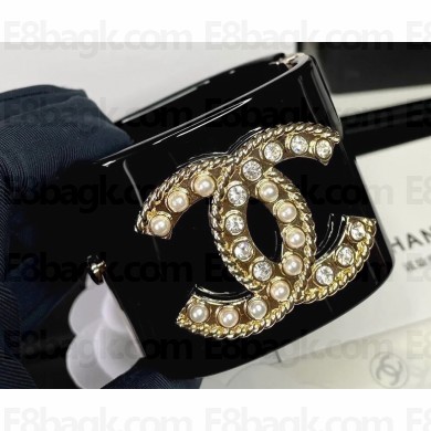 Chanel CC Logo Resin & Metal Cuff Bracelet 03 2024
