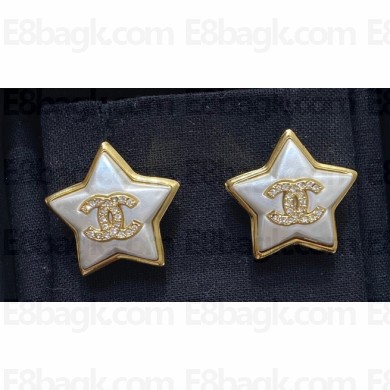 Chanel Metal & Strass Star Earrings 2024