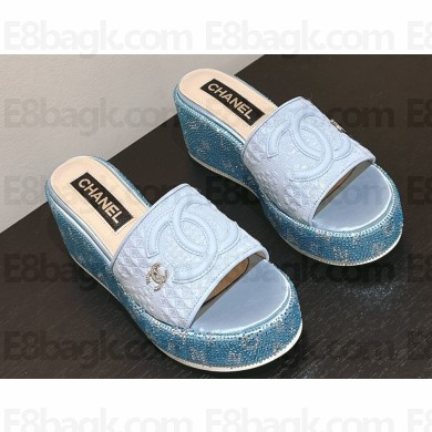 Chanel Strass Heel CC Logo Platform Mules 01 2024