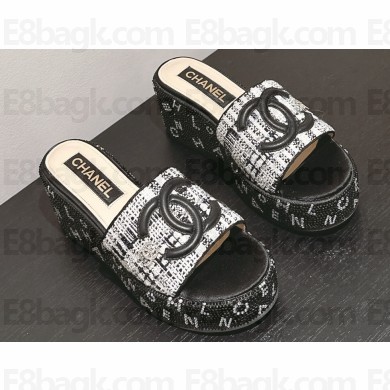 Chanel Strass Heel CC Logo Platform Mules 03 2024