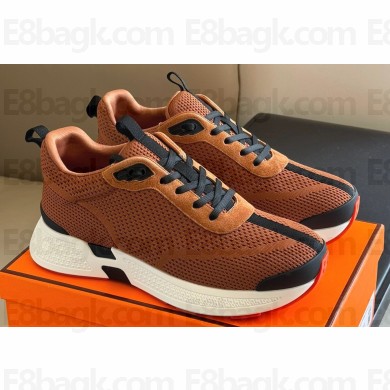 Hermes Heros Women/Men sneakers in technical knit and suede goatskin 01 2024
