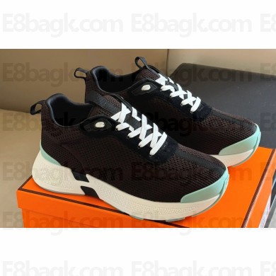 Hermes Heros Women/Men sneakers in technical knit and suede goatskin 03 2024