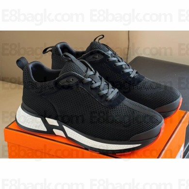 Hermes Heros Women/Men sneakers in technical knit and suede goatskin 05 2024
