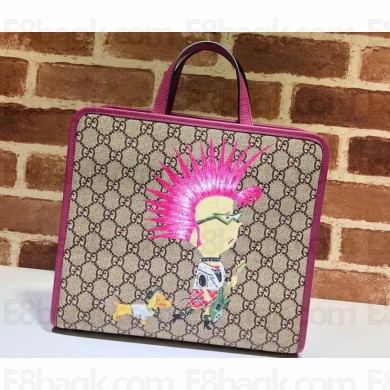 Gucci print tote bag 605614 GG Supreme canvas 01