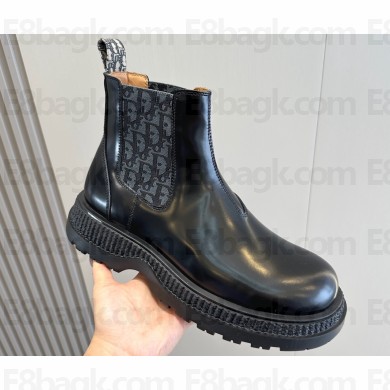 Dior Explorer Chelsea Men's Boots in Calfskin with Dior Oblique Motif 06
