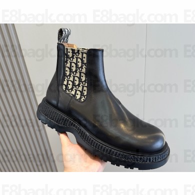 Dior Explorer Chelsea Men's Boots in Calfskin with Dior Oblique Motif 08