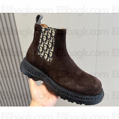 Dior Explorer Chelsea Men's Boots in Calfskin with Dior Oblique Motif 05