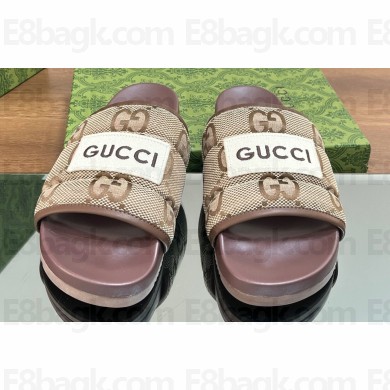 Gucci Women/Men GG slide sandals with Gucci label 771466 02 2024
