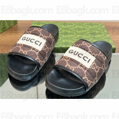 Gucci Women/Men GG slide sandals with Gucci label 771466 01 2024