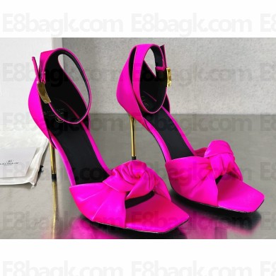 Balamin Heel 9.5cm Uma Satin Silk Sandals Fuchsia 2024