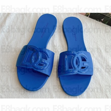 Cheap Sale Dolce & Gabbana Rubber beachwear sliders Blue