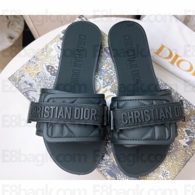 Cheap Sale Dior Dio(r)evolution Slides in Cannage PVC Black