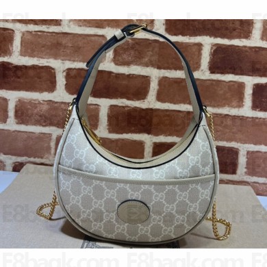 Gucci Half-moon-shaped mini bag with Interlocking G 726843 GG canvas Oatmeal