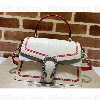 Gucci Small Dionysus top handle bag 739496 Leather White