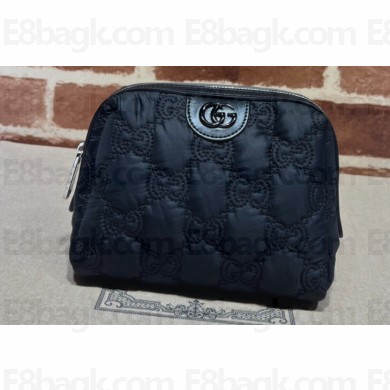 Gucci GG Matelassé beauty case bag 726047 Nylon Black