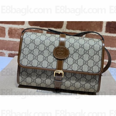 Gucci GG messenger bag with Interlocking G 745679 Beige