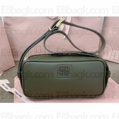 Miu Miu leather shoulder bag 5BC158 Green