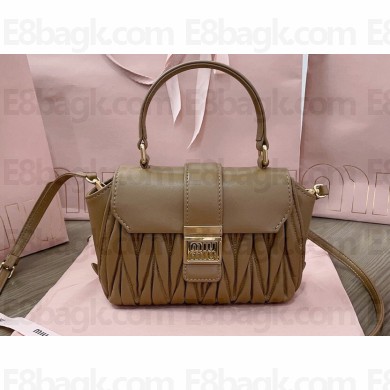 Miu Miu Matelassé nappa leather Mini Bag 5BP083 Brown