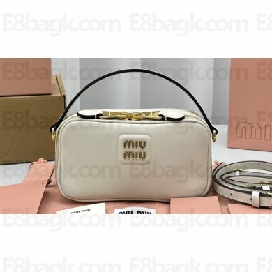 Miu Miu Leather shoulder bag 5BH229 White 2024
