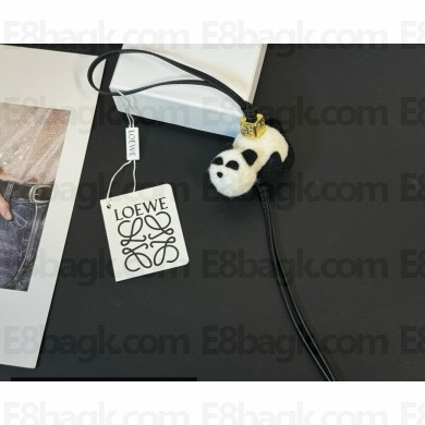 Loewe Panda charm in felt and calfskin