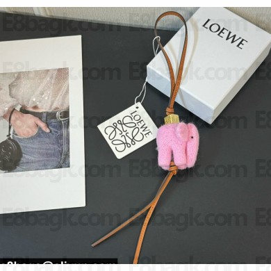 Loewe Elephant charm in felt and calfskin