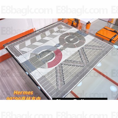 Hermes Dressage Tressage scarf 90x90cm in silk twill Gray 2024