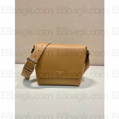 prada medium leather shoulder bag 2VD069 caramel 2024