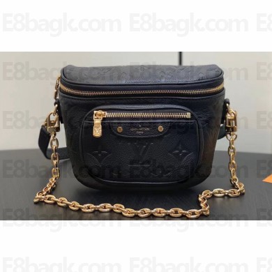 Louis Vuitton Monogram Empreinte Mini Bumbag M46917 Black 2024
