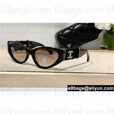 Chanel Acetate & Tweed Cat Eye Sunglasses A71575 5513-A 03 2024