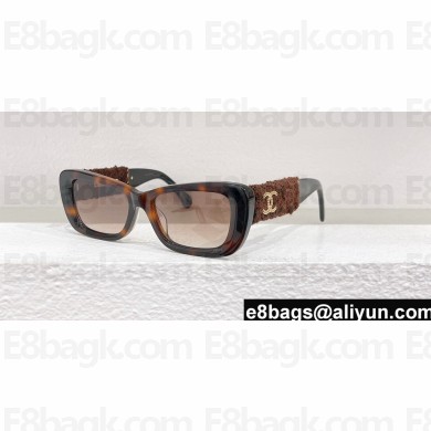 Chanel Acetate & Tweed Rectangle Sunglasses A71576 5514-A 01 2024