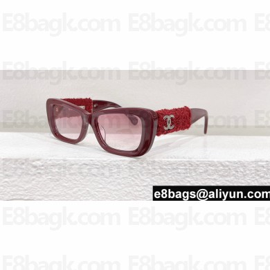 Chanel Acetate & Tweed Rectangle Sunglasses A71576 5514-A 02 2024